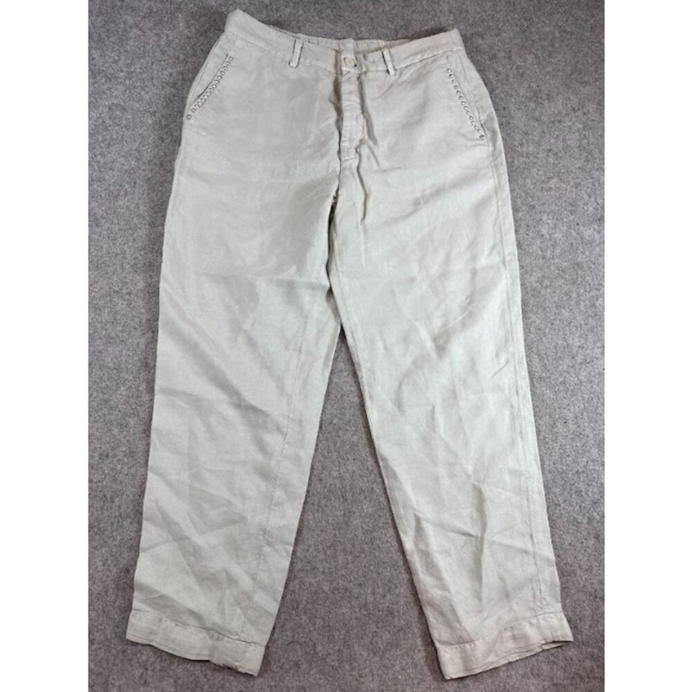 Masons Linda Summer Chino Pants Womens 46 30x25 Khaki Rivet Detail Utility Work